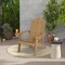 Costway Patio HIPS Adirondack Chair with Cup Holder Weather Resistant Outdoor 380 LBS Black/Teak/Green/Navy/Red/Gray/White/Yellow